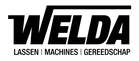Logo Welda. Lassen - Machines - Gereedschap